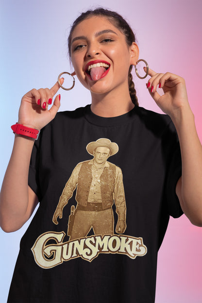 Gunsmoke James Arnes Anime Cowboy T-Shirt