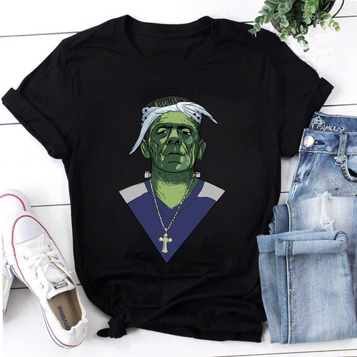 Halloween Frankenstein Gangsta Rap Hiphop Vintage T-Shirt