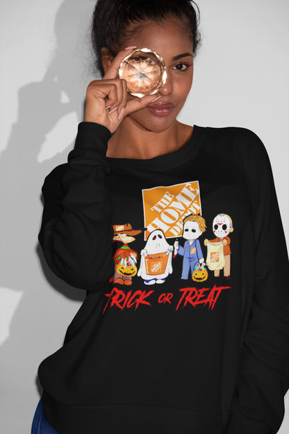 Horror Movie Characters Chibi The Home Depot Trick Or Treat Halloween T-Shirt