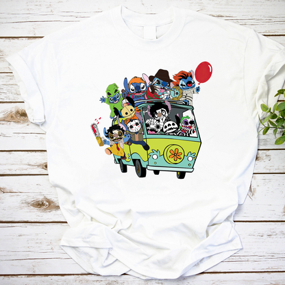 Horror Movie Characters Halloween Vintage T-Shirt