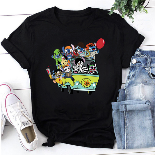 Horror Movie Characters Halloween Vintage T-Shirt