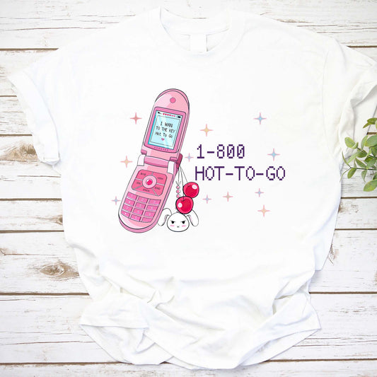 Hot To Go 8-bit Shirt, Hot To Go Y2K Graphic Tee