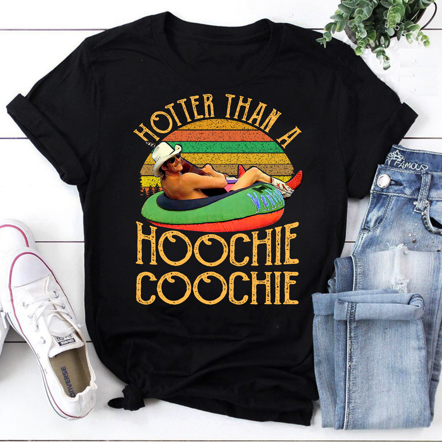 Hotter Than A Hoochie Coochie Chattahoochee Alan Jackson Vintage T-Shirt