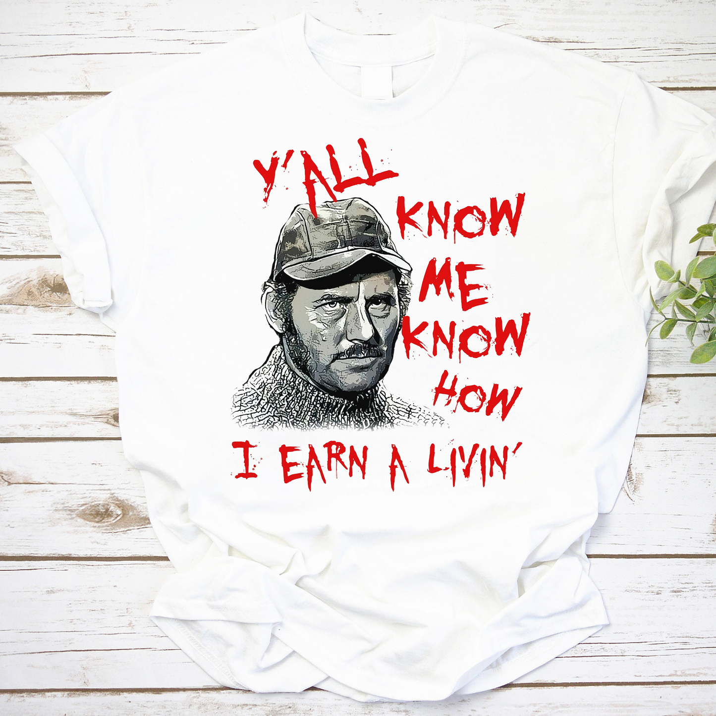 How I Earn A Living Quint Jaws Unisex Vintage T-Shirt