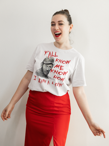 How I Earn A Living Quint Jaws Unisex Vintage T-Shirt