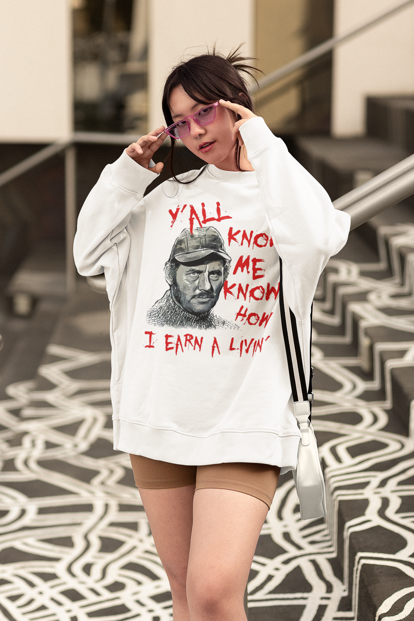 How I Earn A Living Quint Jaws Unisex Vintage T-Shirt