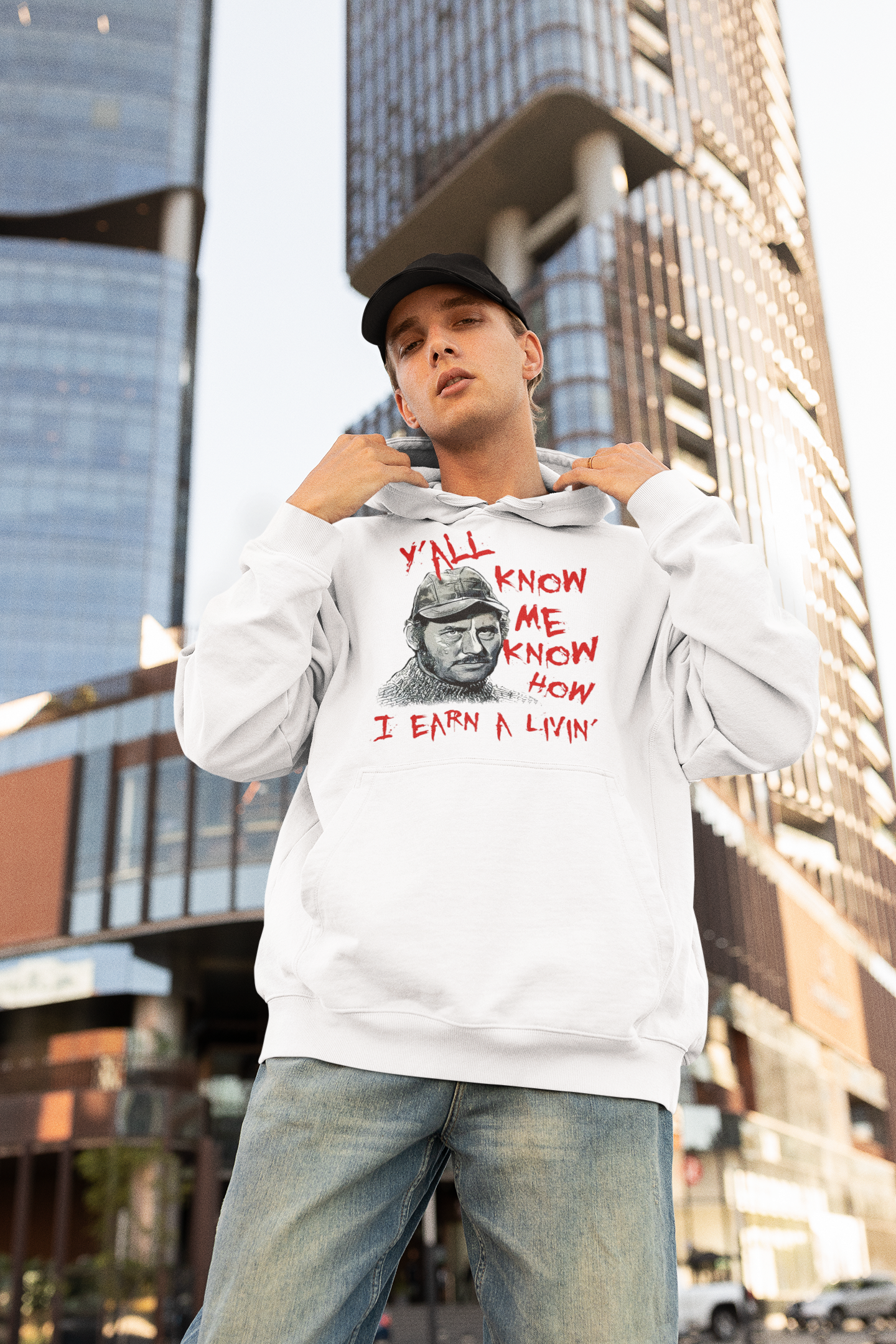 How I Earn A Living Quint Jaws Unisex Vintage T-Shirt