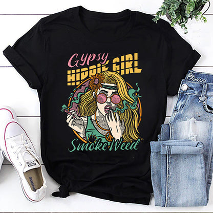 Hypsy Hippie 420 Weed Psychedelic Pot Head T-Shirt