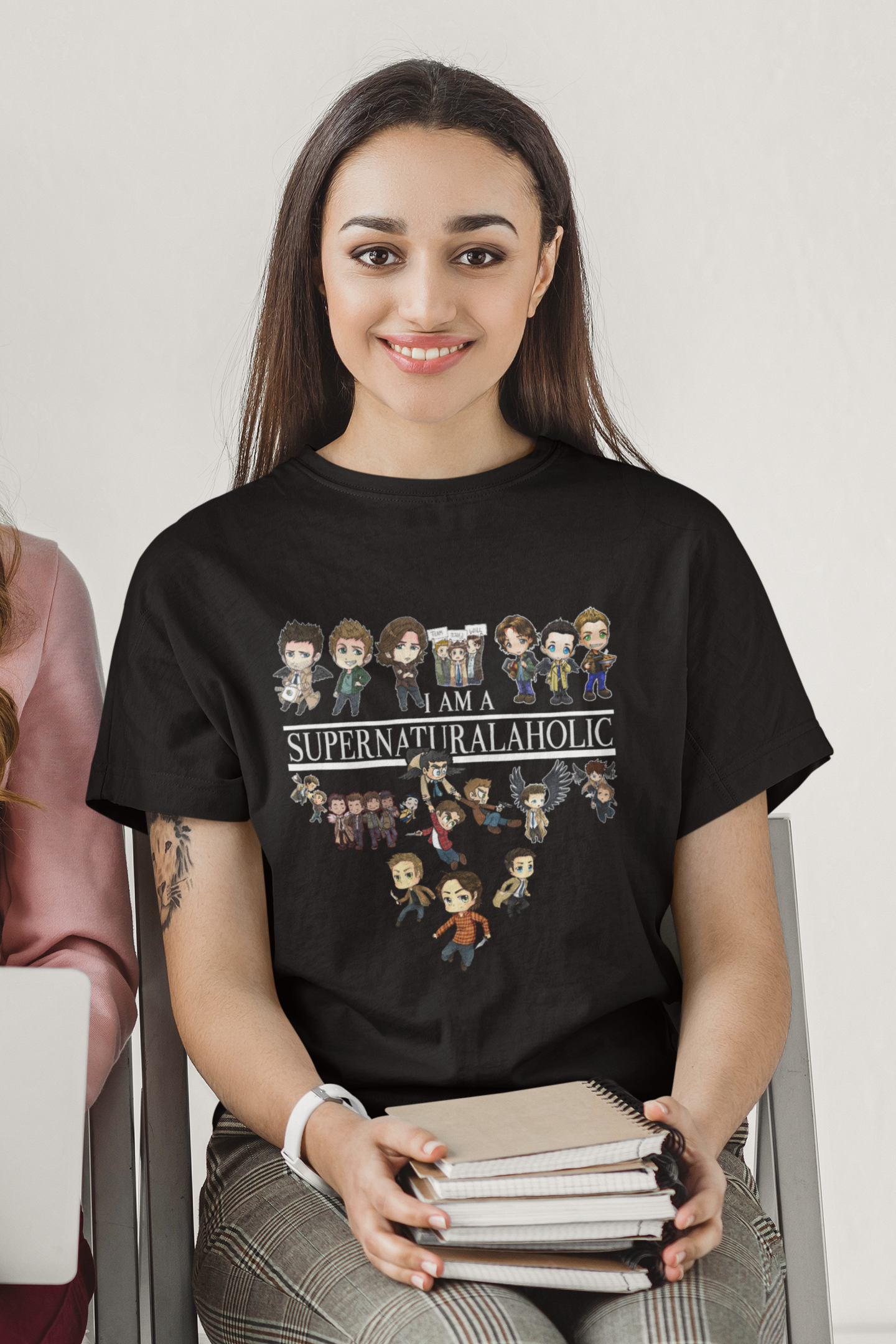 I Am A Supernaturalaholic Chibi Characters Vintage T-Shirt, Supernatural Shirt