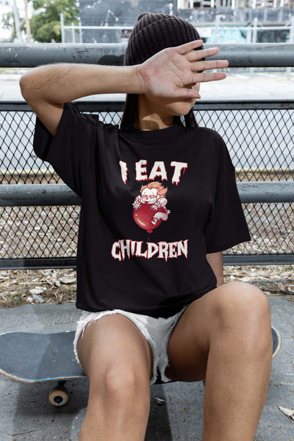 I Eat Children Shirt, Funny Evil Creepy Clown T-Shirt