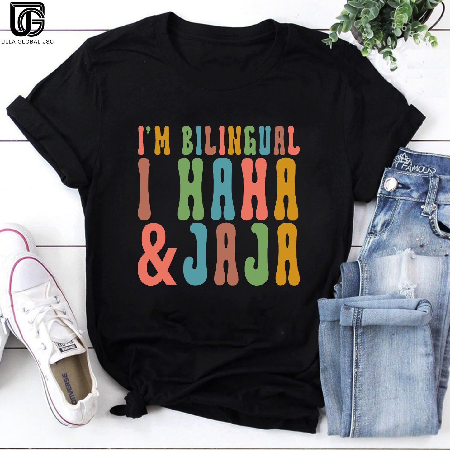I'm Bilingual I Haha And Jaja Teacher Vintage T-Shirt