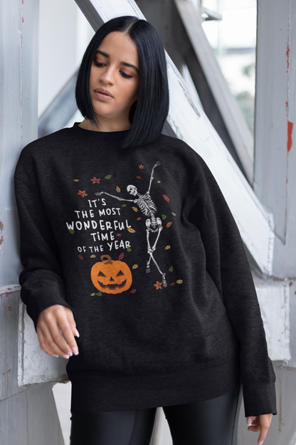 It's The Most Wondrful Time Of The Year Skeleton Vintage T-Shirt