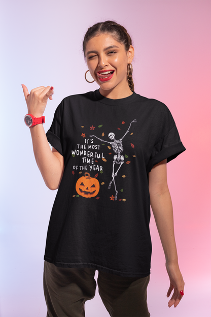 It's The Most Wondrful Time Of The Year Skeleton Vintage T-Shirt