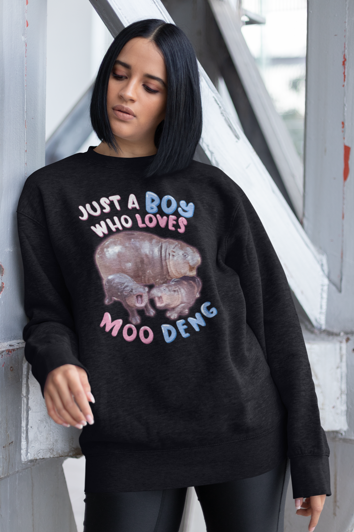 Just A Boy Who Loves Moo Deng Vintage T-Shirt