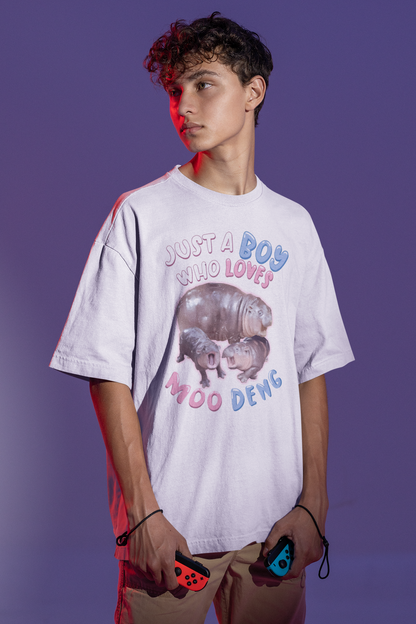 Just A Boy Who Loves Moo Deng Vintage T-Shirt