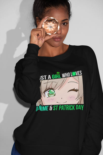 Just A Girl Who Loves Anime & St Patrick’s Day Unisex T-Shirt