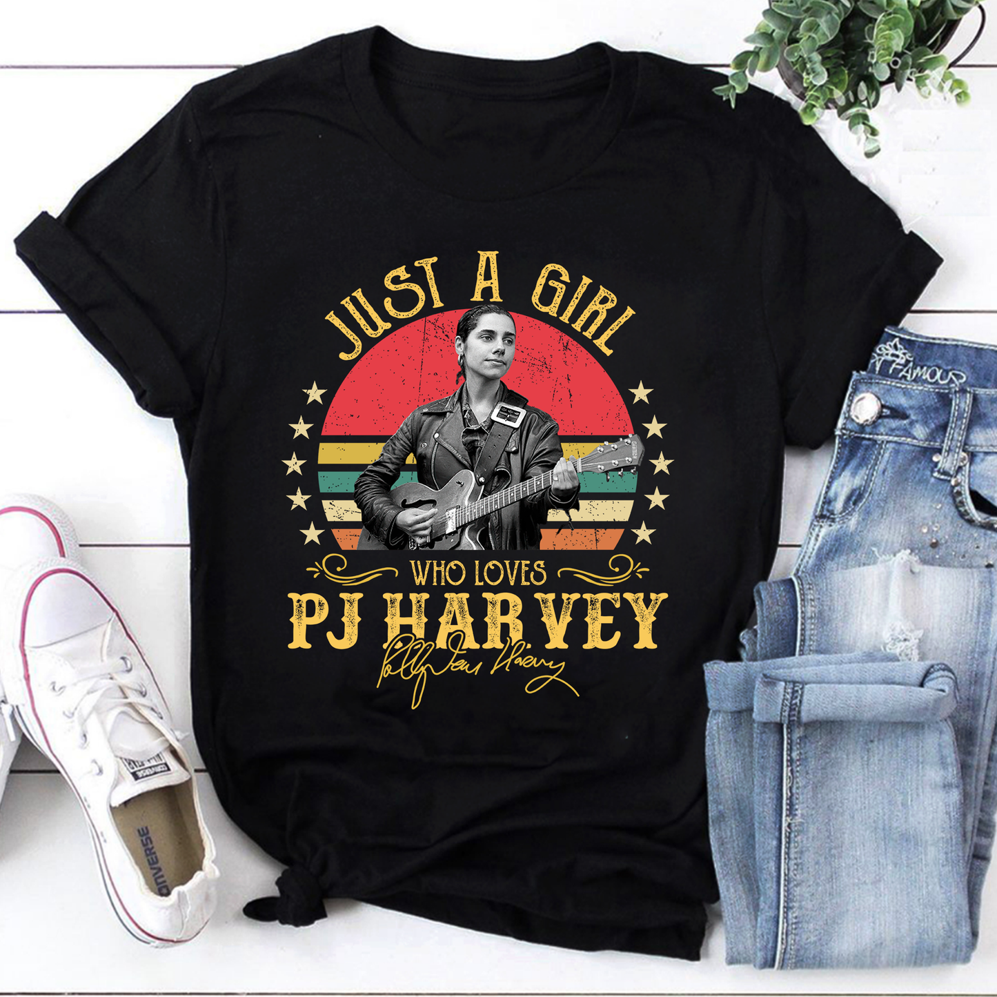 Just A Girl Who Loves PJ Harvey Singer Music Rock Band T-Shirt