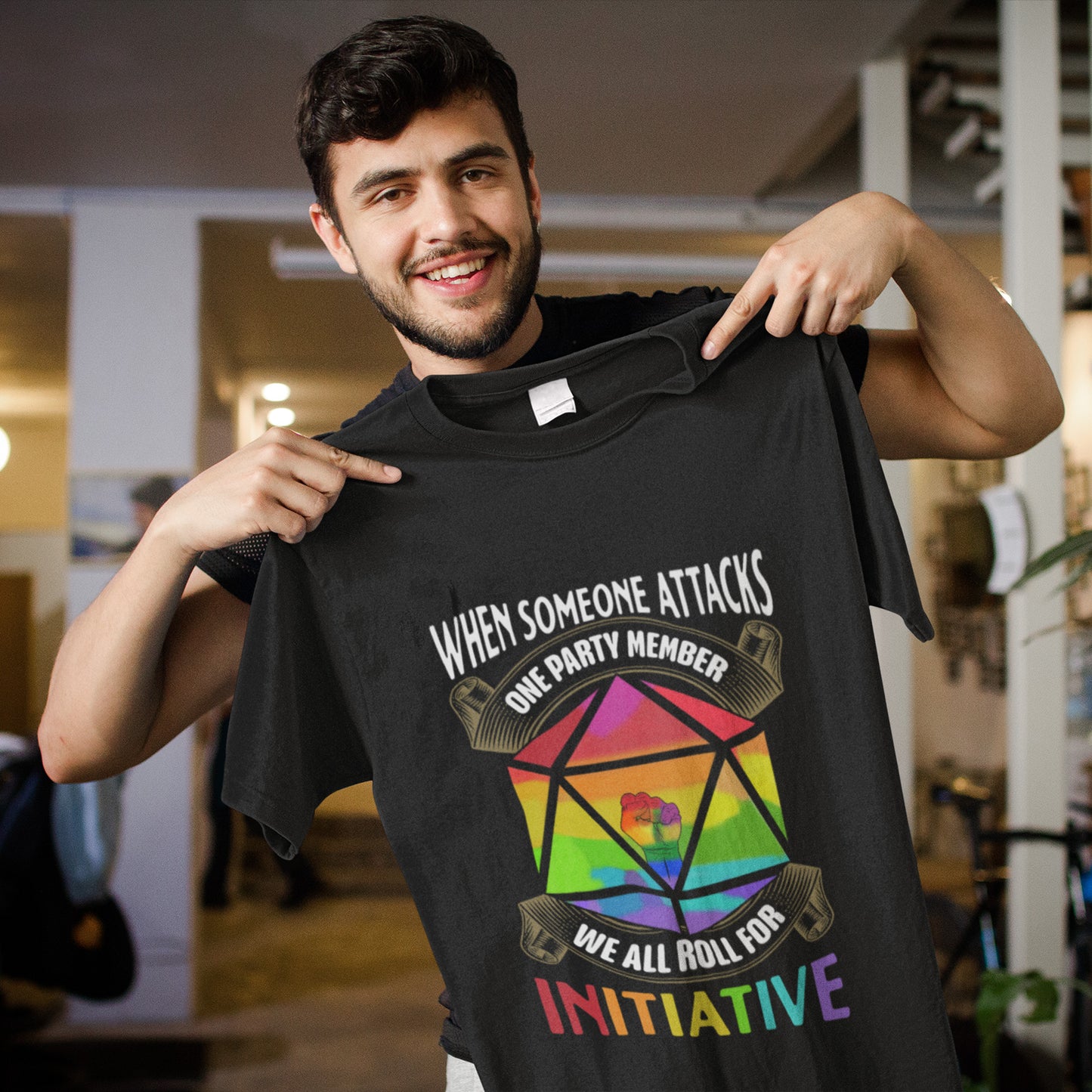 LGBT When Someone Attacks One Party Member We All Roll T-Shirt