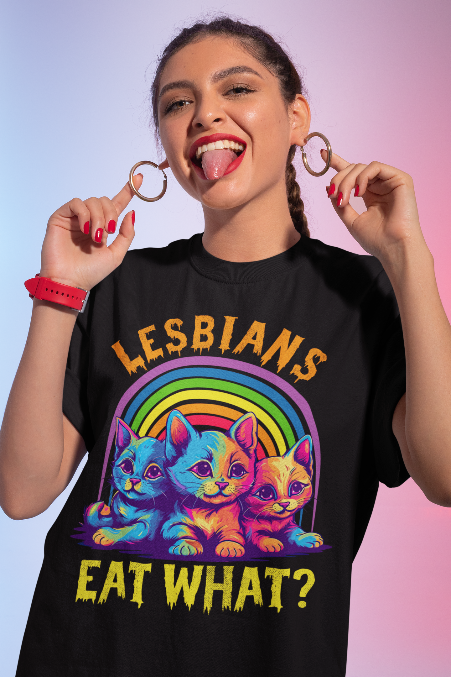 Lesbians Eat What Shirt, Funny Lgbtq Shirt, Cat Lover Shirt