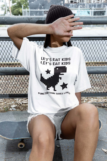 Let's Eat Kids Shirt, Funny Grammar Shirt, Punctuation Shirts