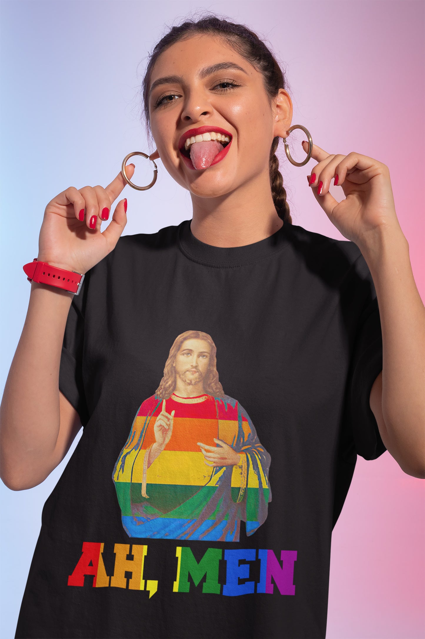 Funny LGBT Ah Men T-Shirt, LGBT Christian Shirt