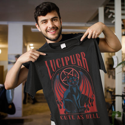 Lucipurr Cute As Hell Baphomet T-Shirt