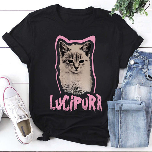 Lucipurr Shirt, Demon Cat Shirt, Funny Cat Shirt