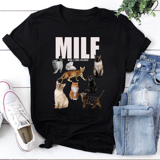 Man I Love Felines Vintage T-Shirt