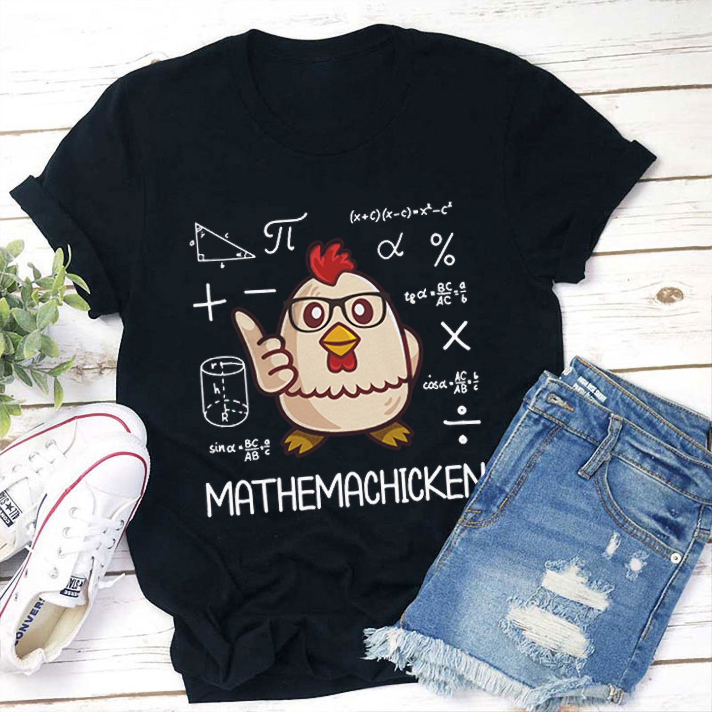 Mathemachicken T-Shirt, Funny Math Teacher Shirt, Math Humor Tee, STEM Teacher Gift, Chicken Math Shirt, Back to School Math Shirt