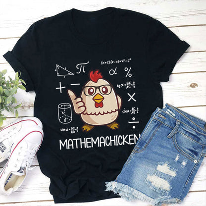 Mathemachicken T-Shirt, Funny Math Teacher Shirt, Math Humor Tee, STEM Teacher Gift, Chicken Math Shirt, Back to School Math Shirt
