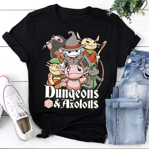 Meowster Dungeons And Axolotls Unisex Vintage T-Shirt