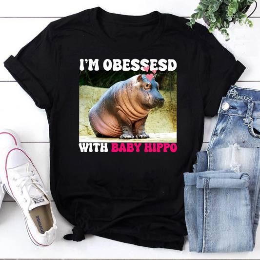 Moo Deng Baby Hippo Retro Vintage T-Shirt