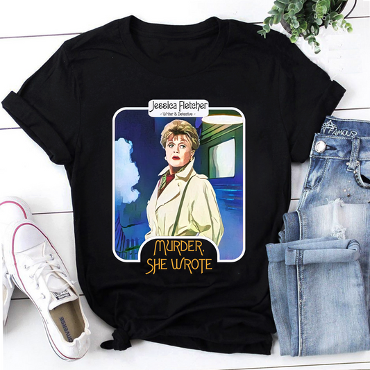 Murder She Wrote Fletcher Trading Angela Lansbury Vintage Retro T-Shirt