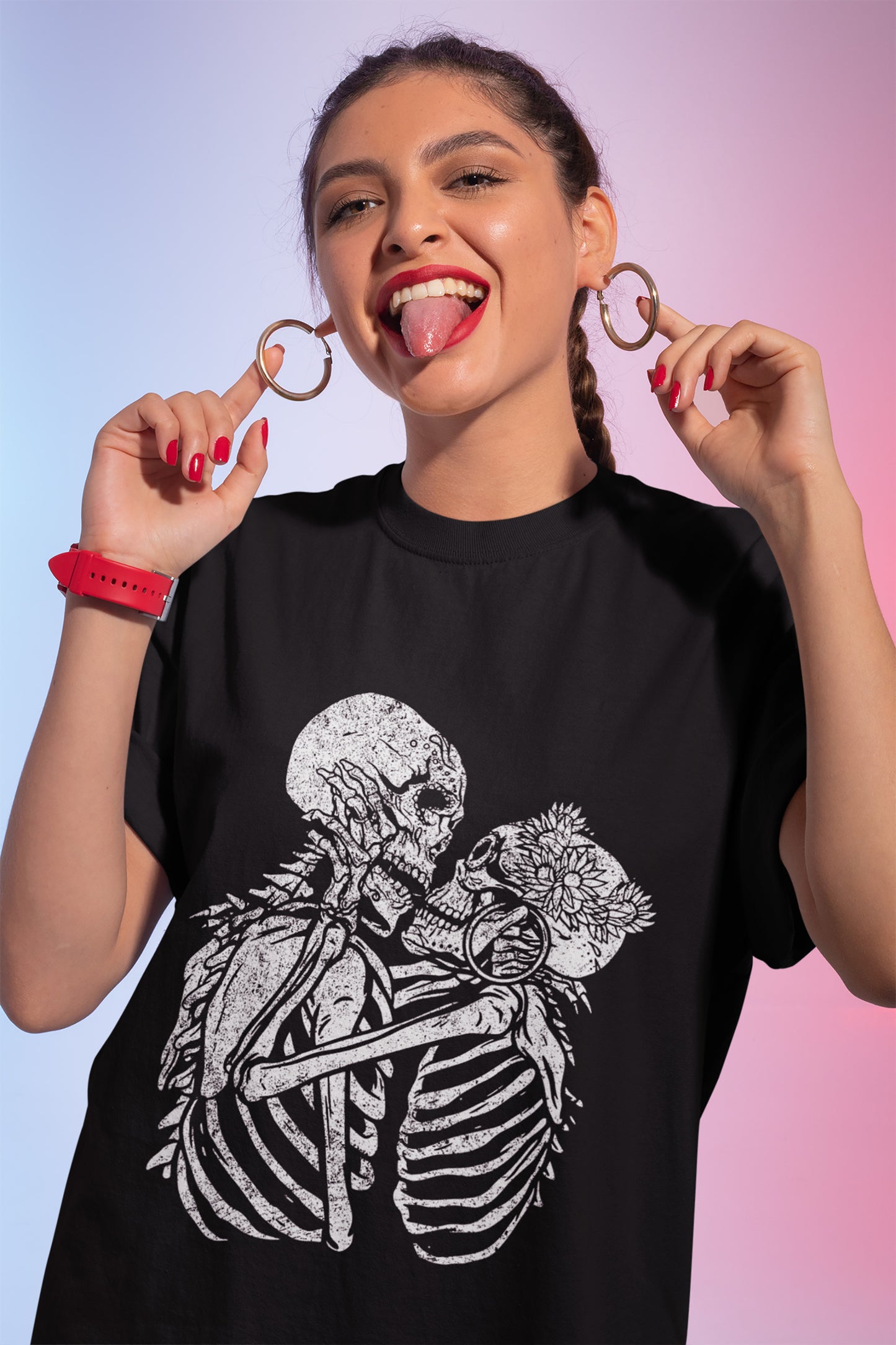 Santa Muerte Two Skeletons T-Shirt