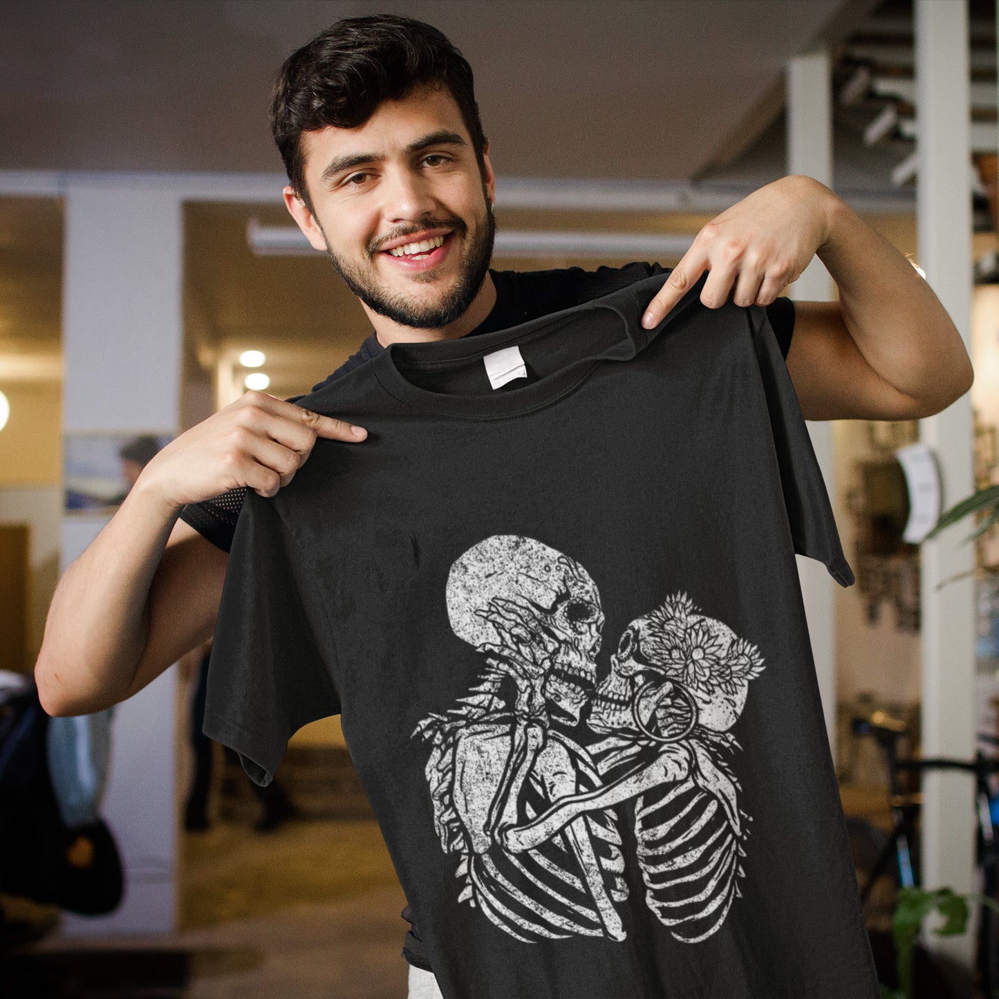 Santa Muerte Two Skeletons T-Shirt