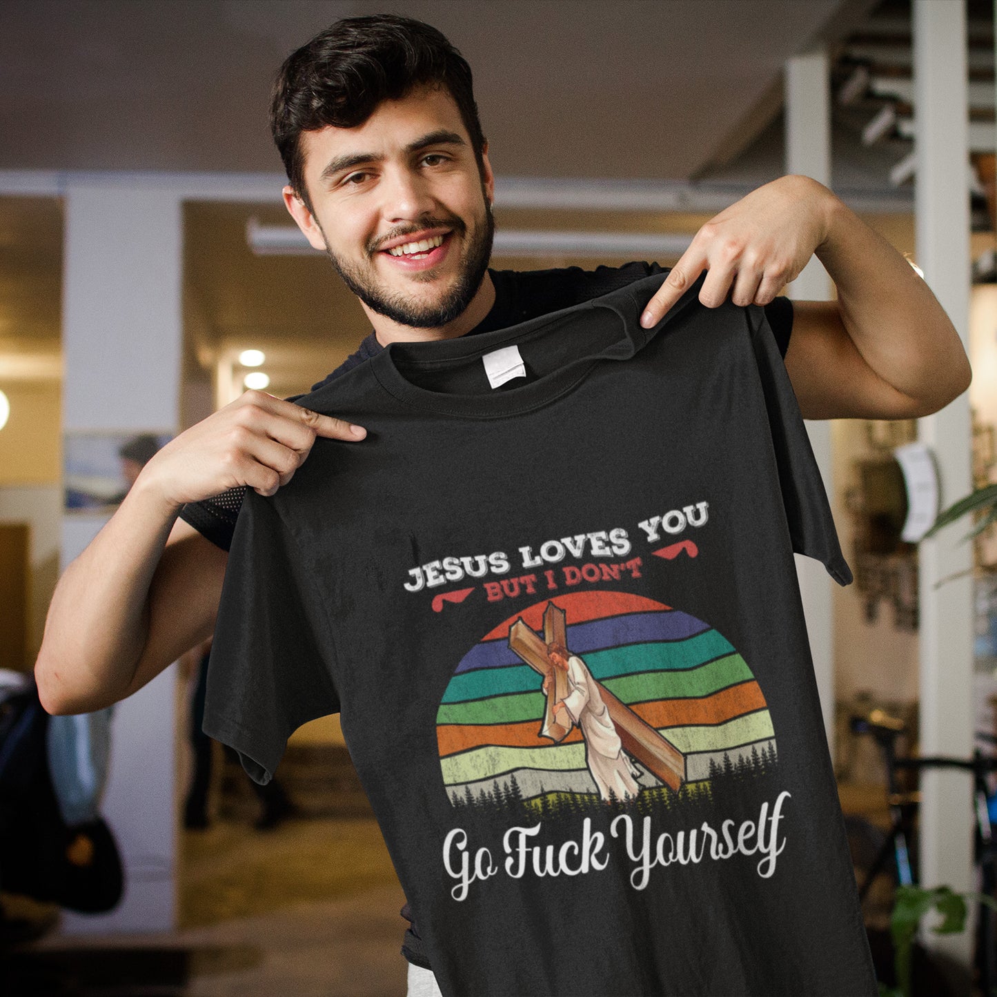 Vintage Jesus Loves You But I Dont Design Great Gift T-Shirt