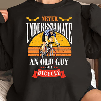 Never Underestimate An Old Guy On A Bicycle Shirt-ID25092434