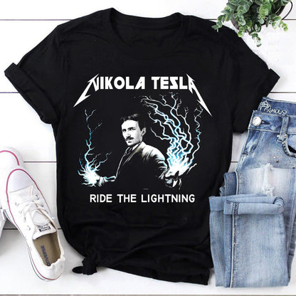 Nikola Tesla Ride The Lightning T-Shirt