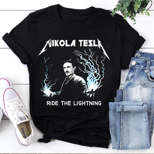 Nikola Tesla Ride The Lightning T-Shirt