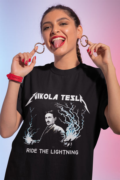 Nikola Tesla Ride The Lightning T-Shirt
