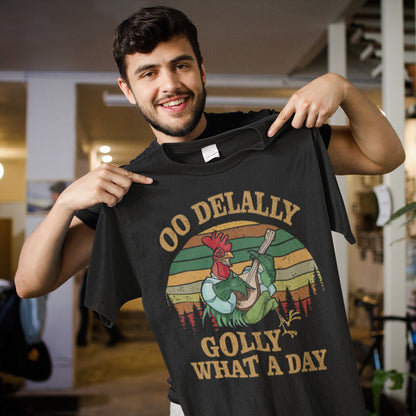 OO De Lally What A Day Rooster Bard Vintage T-Shirt