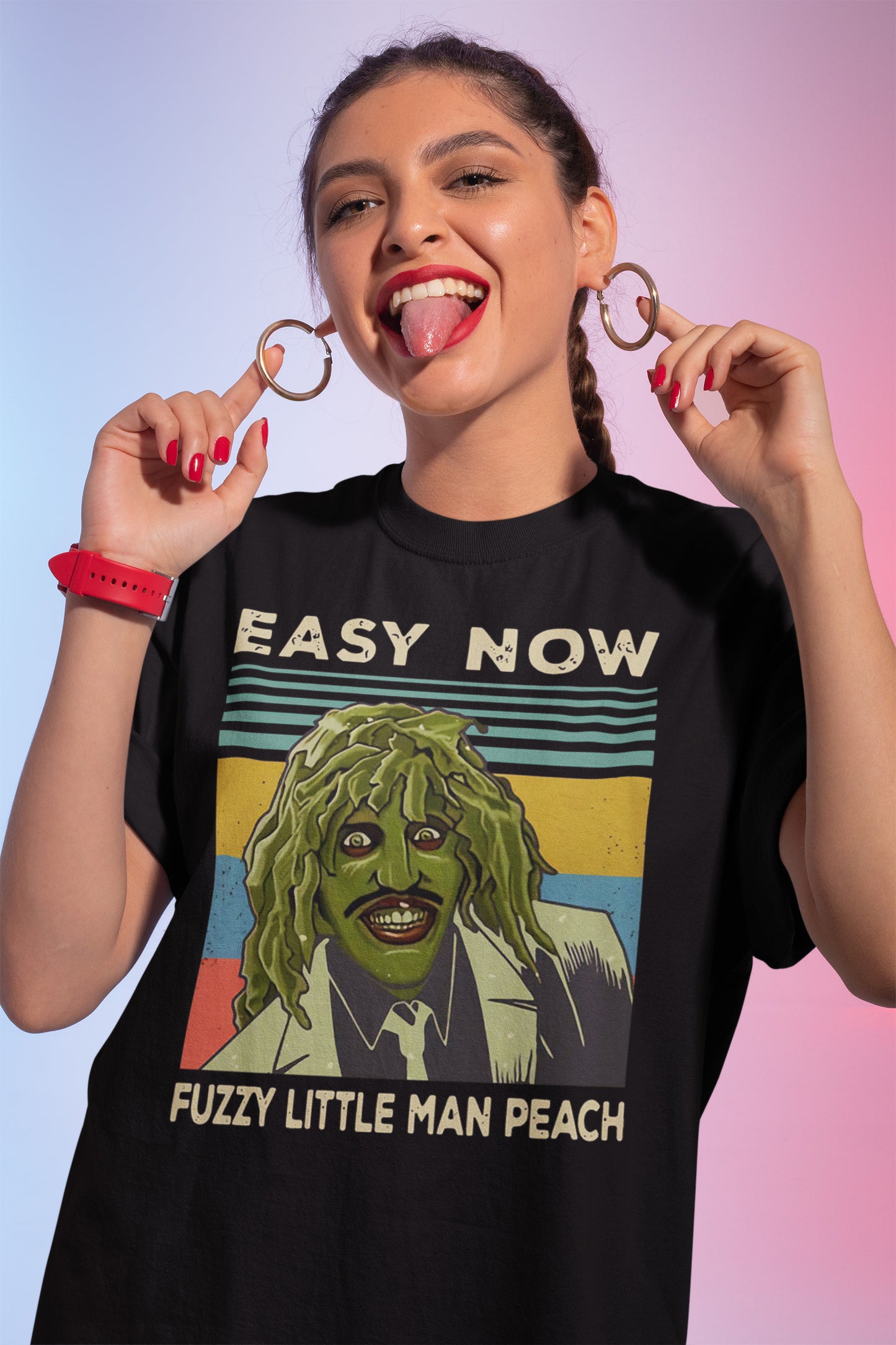 Old Gregg Easy Now Fuzzy Little Man Peach The Mighty Boosh Vintage T-Shirt