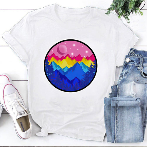 Pansexual Pride Mountain Unisex T-Shirt, LGBT Shirt