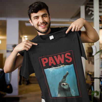 Paws Sloth Funny Jaws Mashup T-Shirt