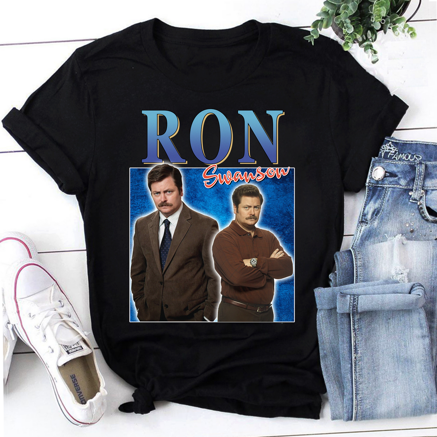 Ron Swanson Homage Vintage T-Shirt