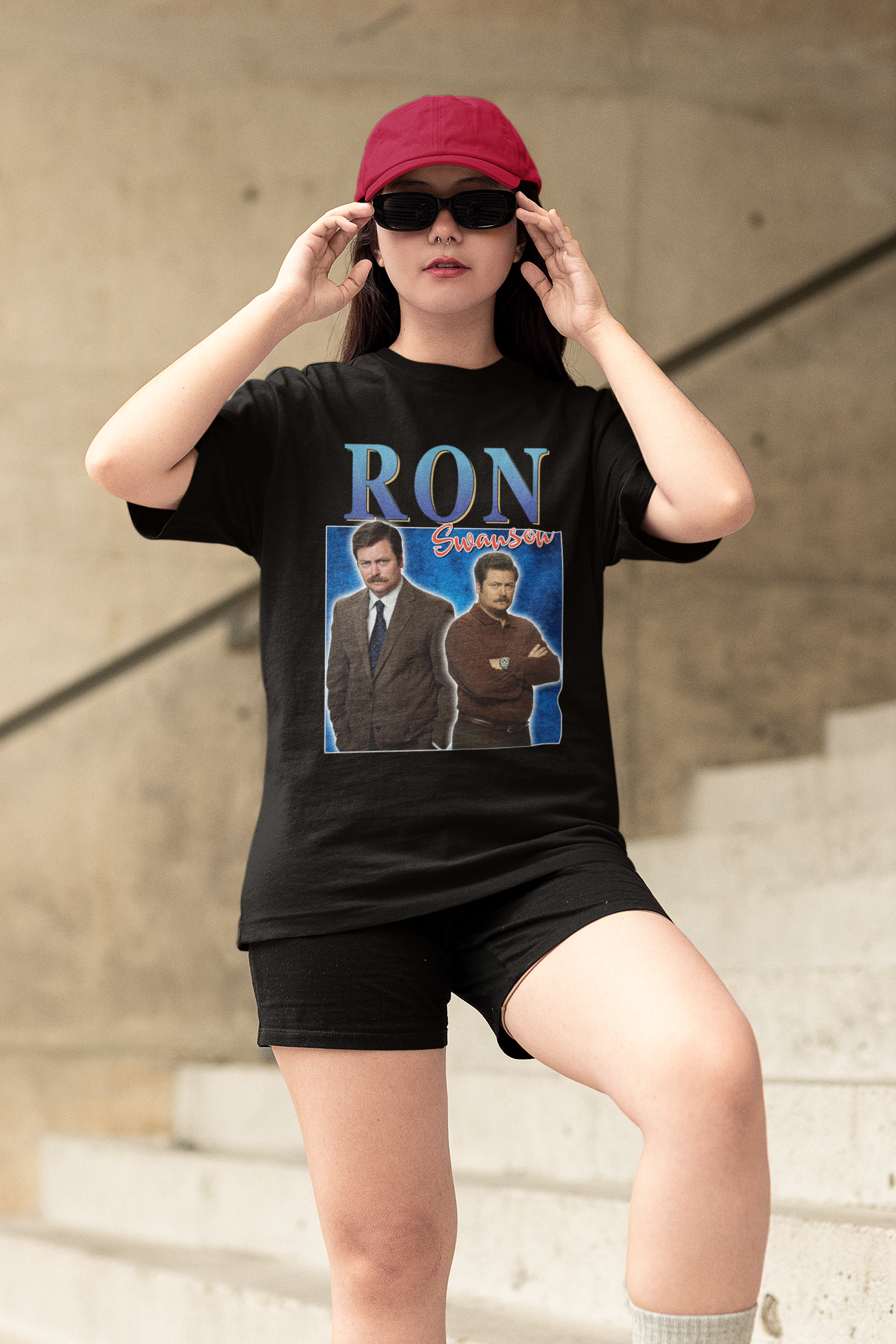 Ron Swanson Homage Vintage T-Shirt