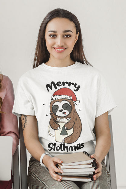 Sloth Merry Slothmas Vintage Retro T-Shirt