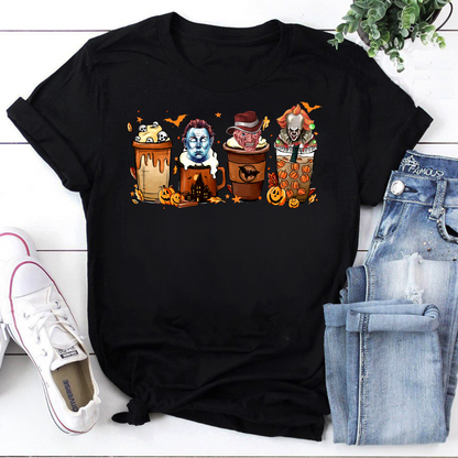 Spooky Coffee Halloween Vintage T-Shirt