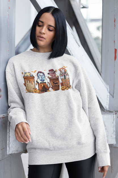 Spooky Coffee Halloween Vintage T-Shirt