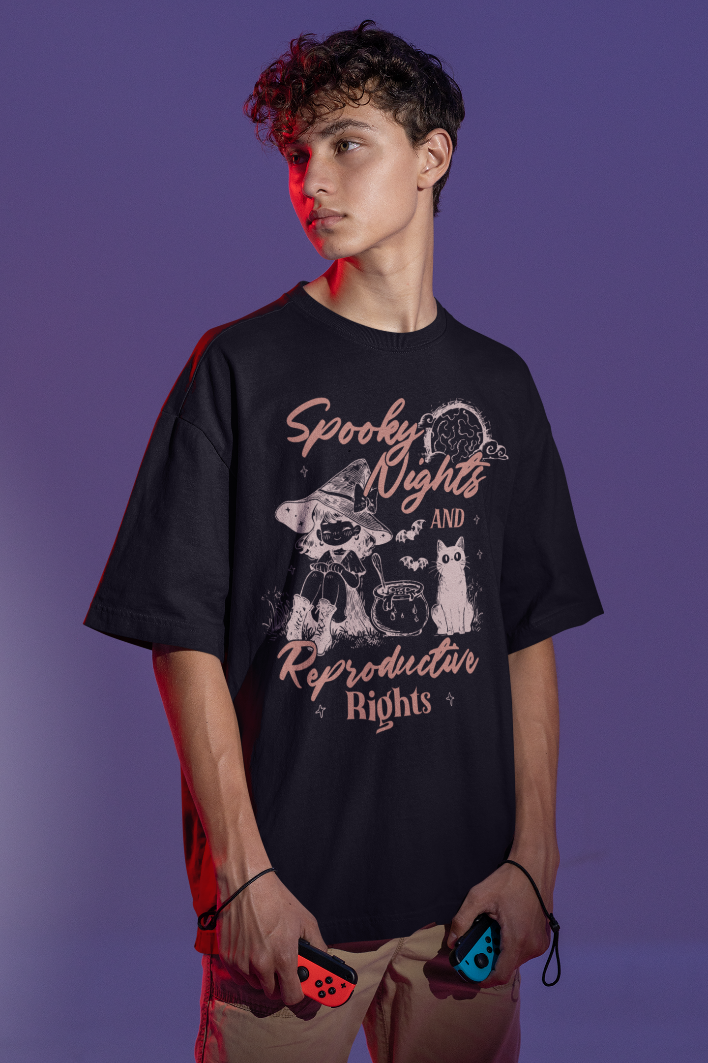 Spooky Nights And Reproductive Rights Vintage T-Shirt